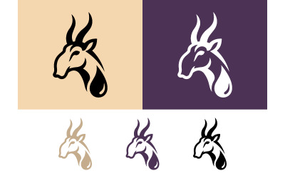 Gazelle head logo design.