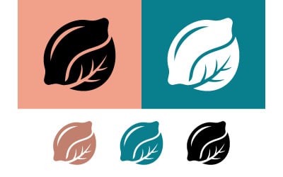 Leaf and seed logo design.