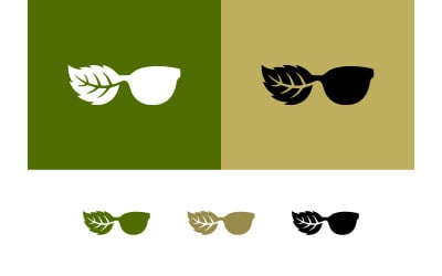 Sunglasses with leaves for eco fashion design.