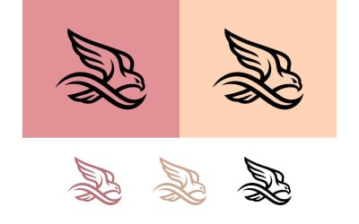 Logotipo elegante de águia para emblema esportivo.