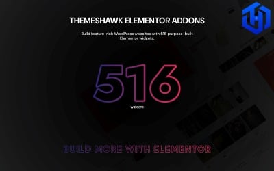 Themeshawk Elementor kiegészítők – 516 egyedi widget az Elementorhoz