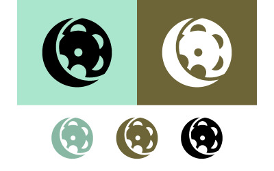 Concepts de logos représentant une bobine de film et la lune.