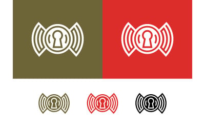 Keyhole signal icon for wireless access.