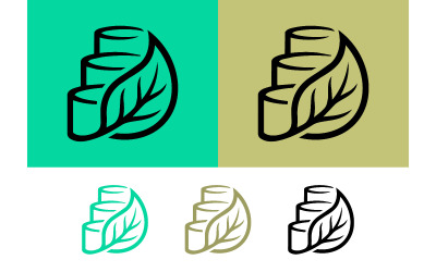 Cilindros empilhados promovem o crescimento de plantas com folhas de forma ecológica.