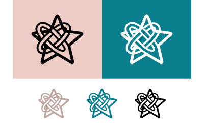 Design gráfico de símbolo de estrela para elementos de marca.