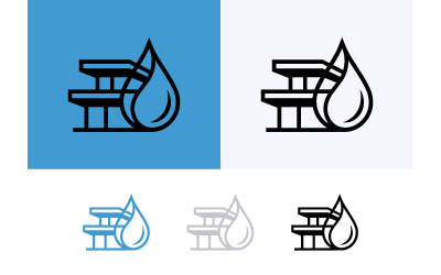 Wassertropfen-Symbol auf abstraktem Hintergrund.