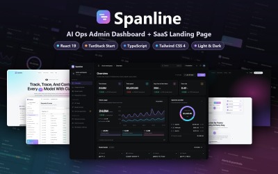 Spanline - AI Ops &amp;amp; LLM 可观测性 React 管理仪表盘模板
