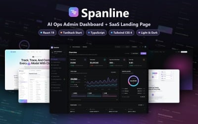 Spanline - AI Ops &amp;amp; LLM Observability React Admin Dashboard Template