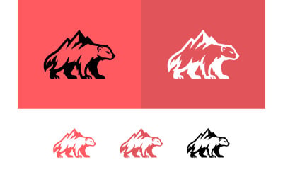 Animal de glotón con diseño de pico de montaña.
