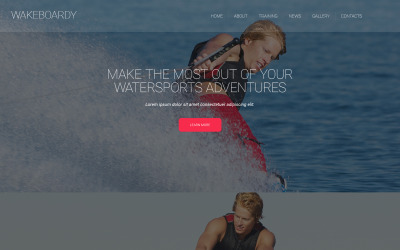 Modèle de site Web réactif Wakeboarding