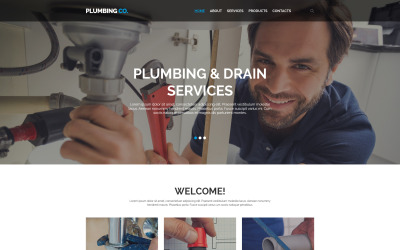 Modèle Web adaptatif pour site de plombier #57843