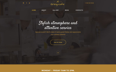 Modello di sito Web Greig Cafe