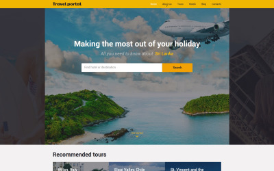 Modello di sito Web reattivo di viaggio