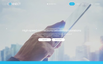 Modelo de site de conexão