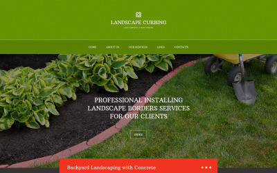 Modelo de site responsivo de design de paisagem