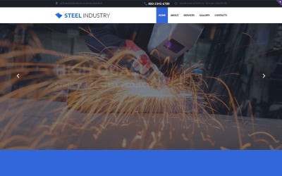 Modelo de site responsivo para siderúrgicas