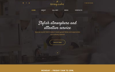 Plantilla Web para Sitio de Greig Cafe