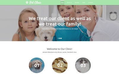 Plantilla Web Responsive para Sitio de Veterenarios #57828