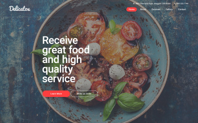 Responsive Delicatos Website Template Web Sitesi #57803