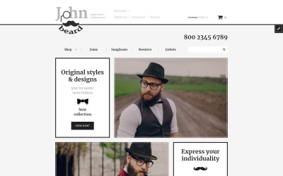Responsive OpenCart-Vorlage für den Modegeschäft