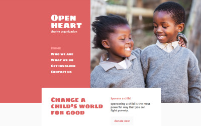 Template Siti Web Responsive #57874 "Cuore aperto"
