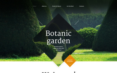 Website-Vorlage für den Botanischen Garten