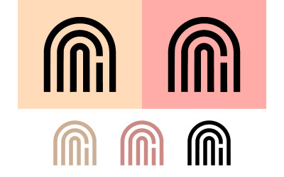 Ícones de arco com variações para identidade visual.