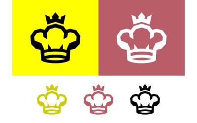 Iconos de gorros de chef en varios colores para restaurantes.