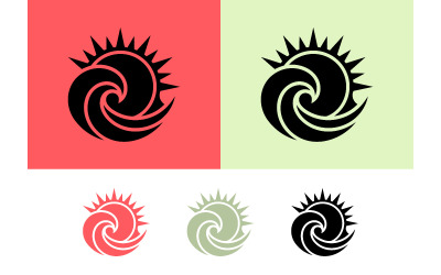 太阳和海浪的标志，代表海滨探险活动。