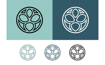 Abstract floral logo design for branding identity.