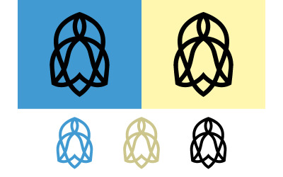 Disegno astratto a forma di anello su sfondo.