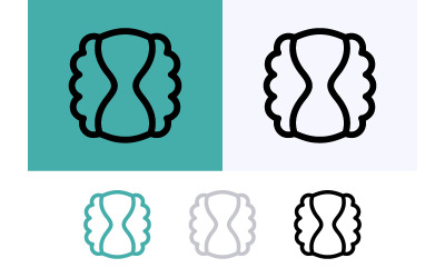 Geometrický symbol v obrysu na pozadí.