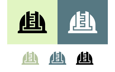 Hard hat logo design construction industry safety.