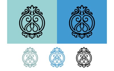 Ornamental flourish logo for elegant branding projects.