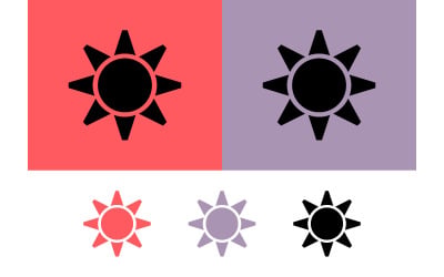 Sun icon in pink and purple hues for energy.