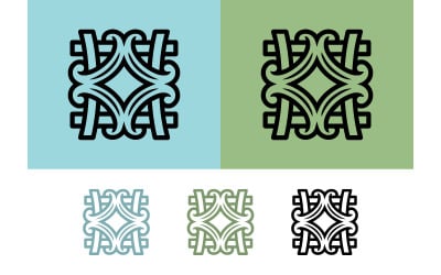 Abstract motif design on color background.