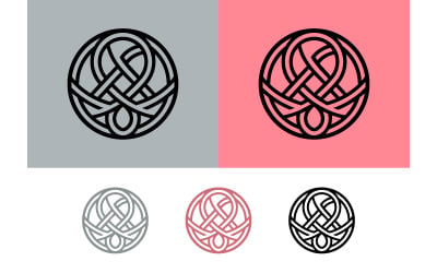 Keltisk knut cirkel ikon design.