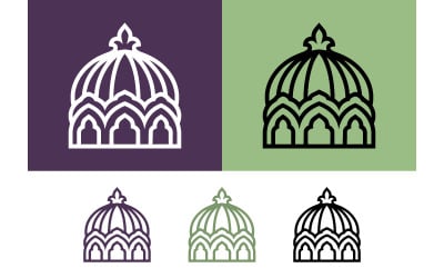 Dome crests architectural emblem logo.