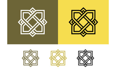 Geometric emblem modern luxury design abstract.