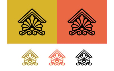 Home gable crest ornate motif logo.