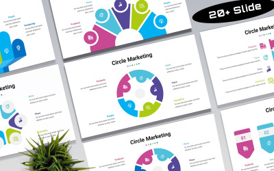 Modèle d&amp;#39;infographie de marketing circulaire