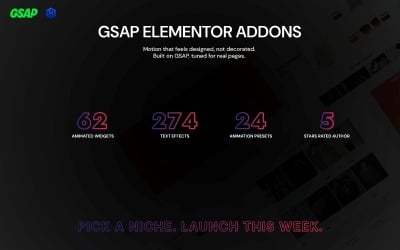 Themeshawk GSAP Addons – Widgets de animação avançados para Elementor