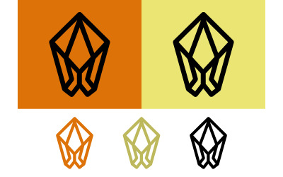 Abstract geometric diamond shape emblem logo.