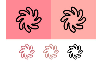 Abstract swirl graphic icon vector design.