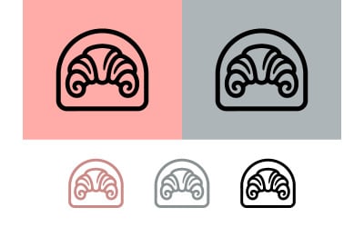 Croissant baked goods logo variations.