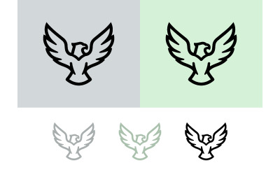 Eagle bird icon set for logos graphic.