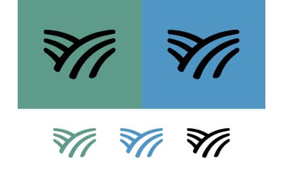 Fältlinjer enkel linjeritning jordbruksikon.