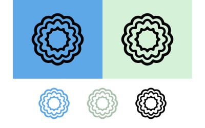 Flower icon vector graphic for decoration.