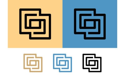 Interlocking squares abstract geometric pattern design.