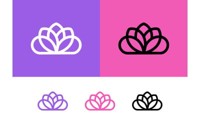 Lotus flower graphic icon vector.